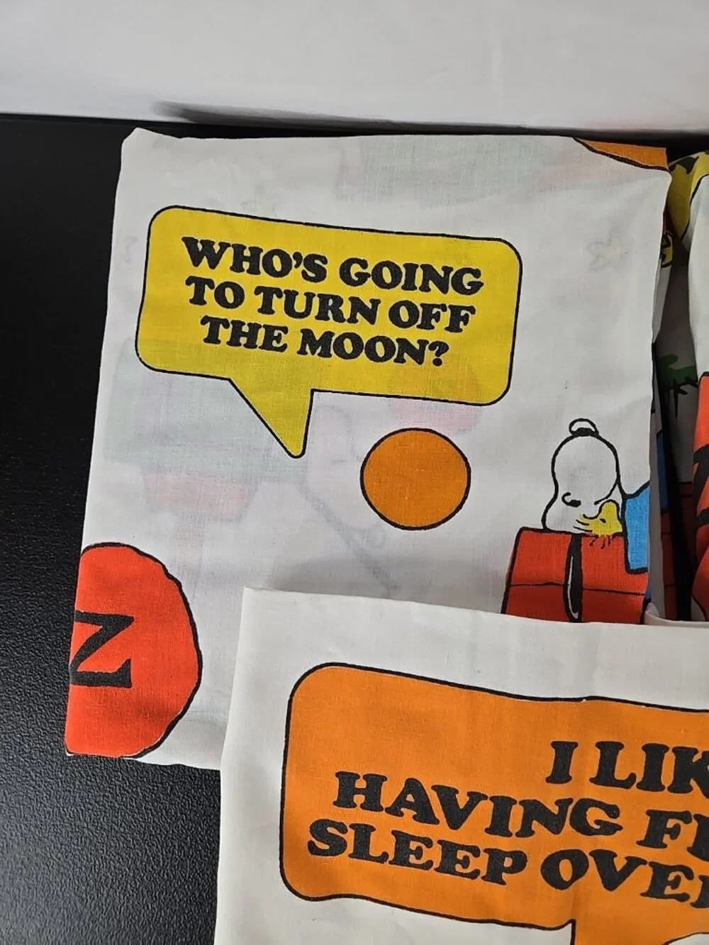 Vtg Charlie Brown Peanuts Snoopy Twin Sheet Set Flat/Fitted/1 Pillow Case